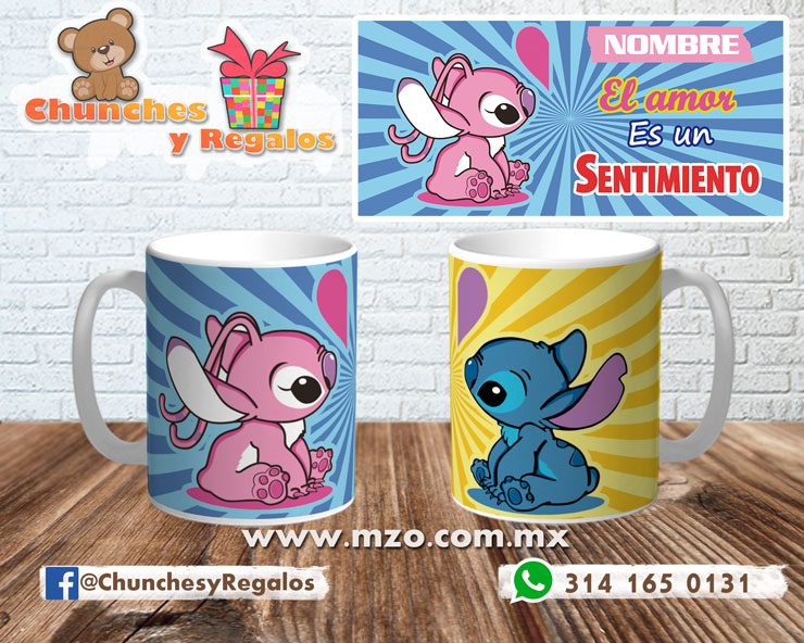 Par de Tazas Personalizadas Stitch y su Novia — Chunches y Regalos -  Manzanillo